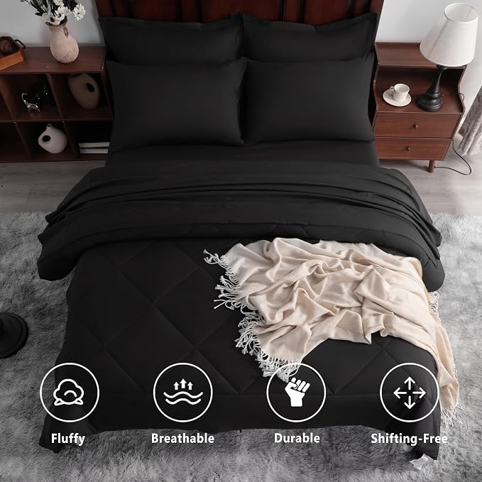 NTBAY Queen Comforter Set with Sheets, 7 Pieces Soft and Breathable Queen - Image 2
