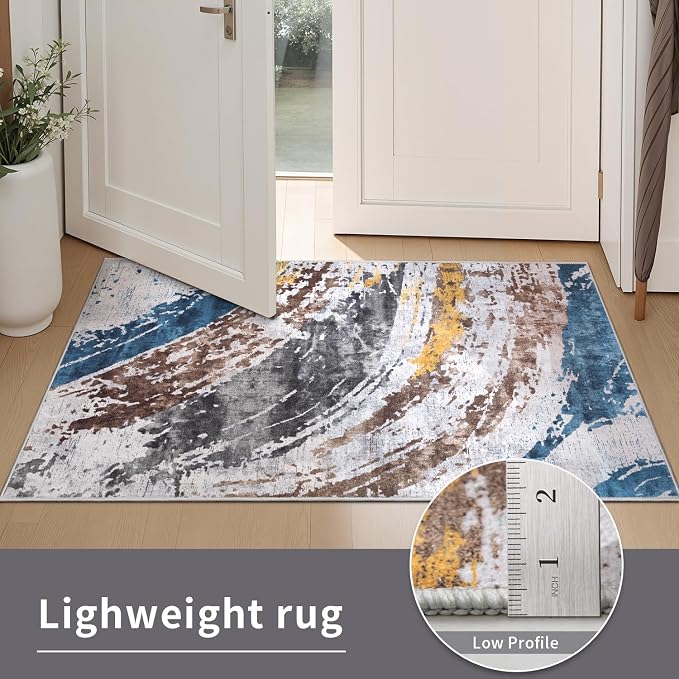 Ciicool Abstract Area Rug Indoor, 3x5 Washable Entryway Rug, Modern Throw Entry - Image 5