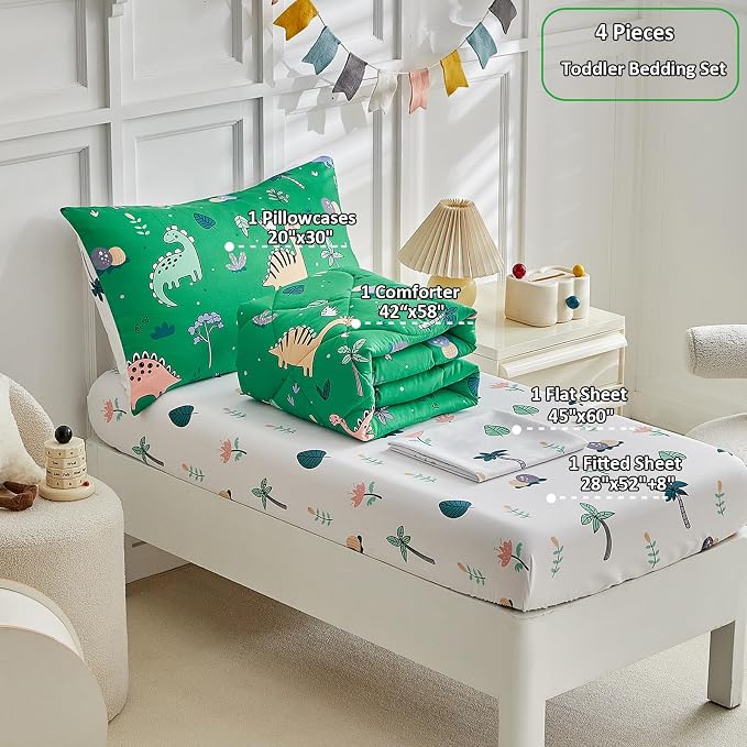 DuShow Dinosaur Toddler Bedding Set - Image 3
