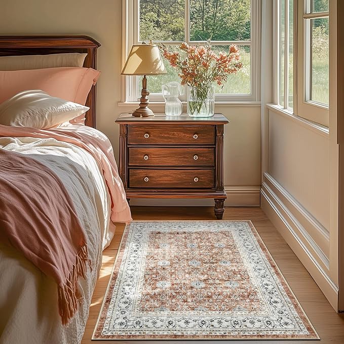 jinchan Floral 3x5 Area Rugs for Entryway - Image 3