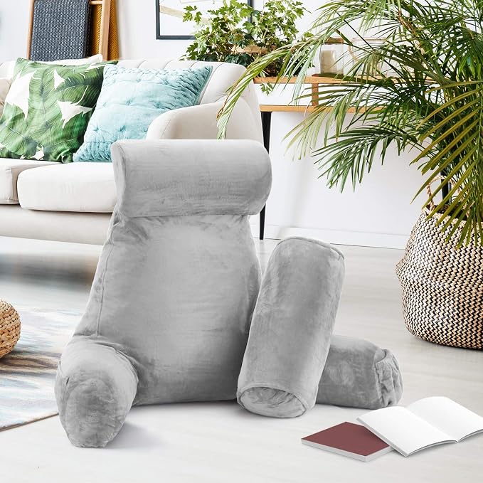Nestl Reading Pillow with Shredded Memory Foam Includes 2 Neck and Lumber - Image 4