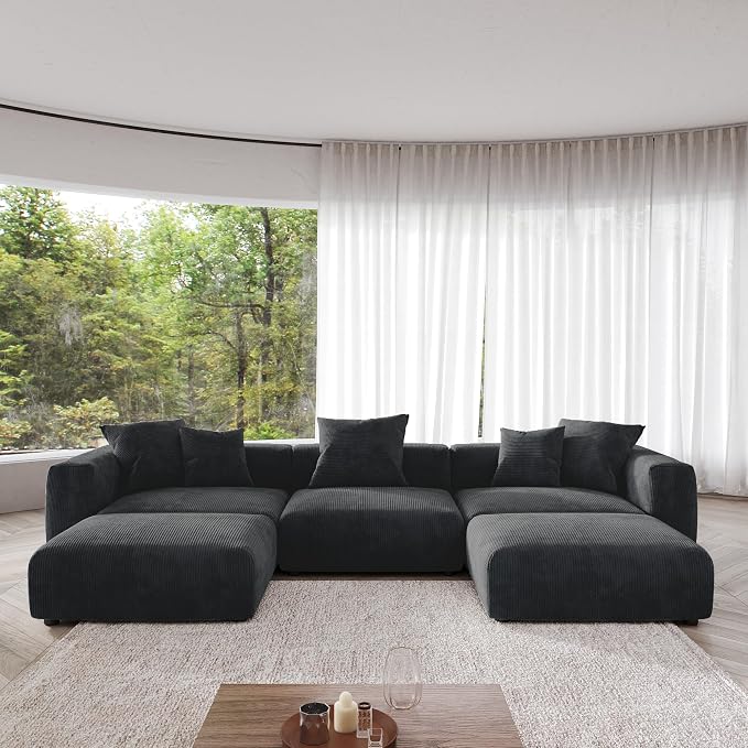 JACH 141" Oversized Modular Sectional Sofa, Deep 3-Seats Sectional Couch - Image 5