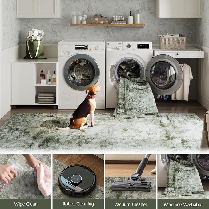 jinchan Green 5x7 Area Rugs - Image 6