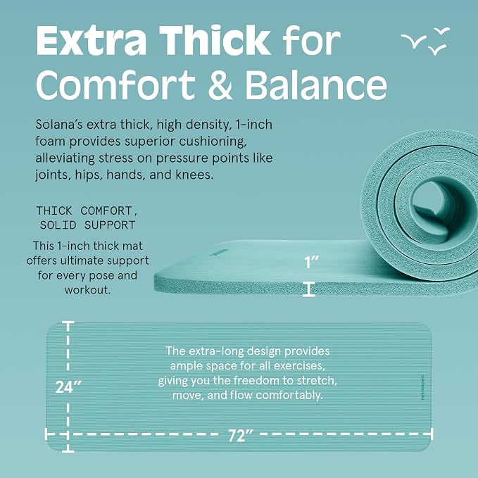 Retrospec Solana 1 inch Yoga Mat - Image 3
