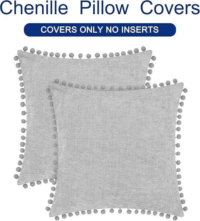 CaliTime Throw Pillow Covers Decorative 16 X 16 Inches Pack of 2 Cozy Solid - Image 6