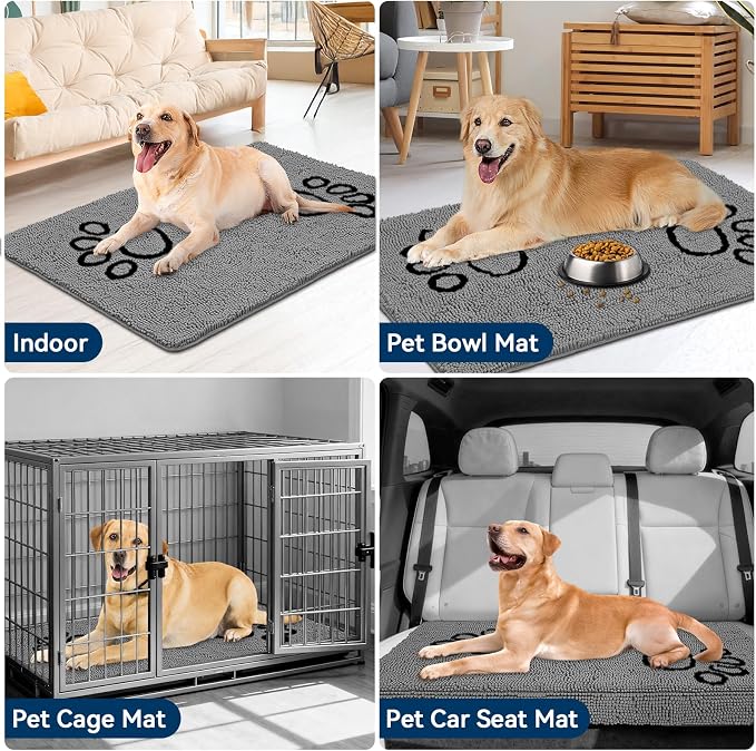 Bcoimo Super Absorbent Dog Door Mat, Pet Rugs - Image 6