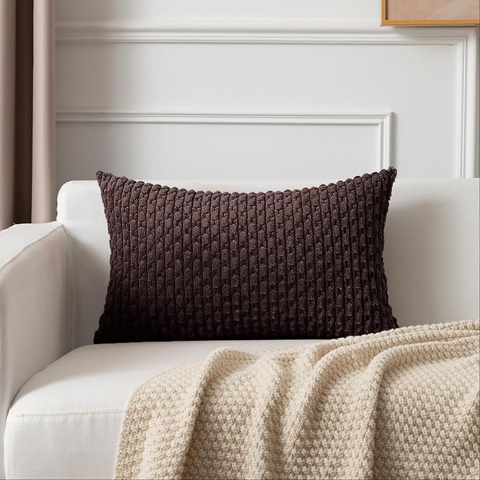 Kevin Textile 12x20 Inch Pillow Cover 1 Pack Boho Decorative Soft Striped by KevinTextile