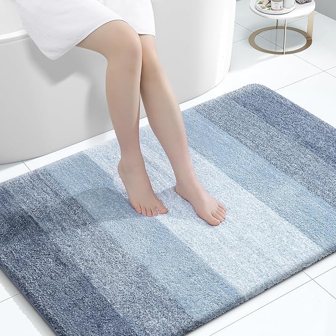 OLANLY Bathroom Rugs Mat 47x32, Extra Soft Absorbent Microfiber Bath Rugs by OLANLY