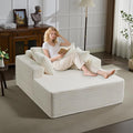 61" Oversized Chaise Lounge Chair Indoor, Boneless Couch Cloud Fluffy Chaise by Unknown