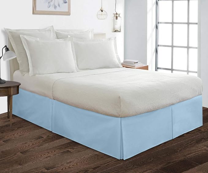 Bed Skirt - 100% Cotton 800 Thread Count Box Pleated Bed Skirt - Luxury Pleated - Image 2