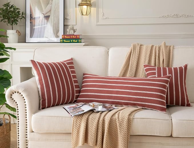 Caflife Boho Lumbar Throw Pillow Cover 14X36 Long Soft Farmhouse Decorative - Image 6