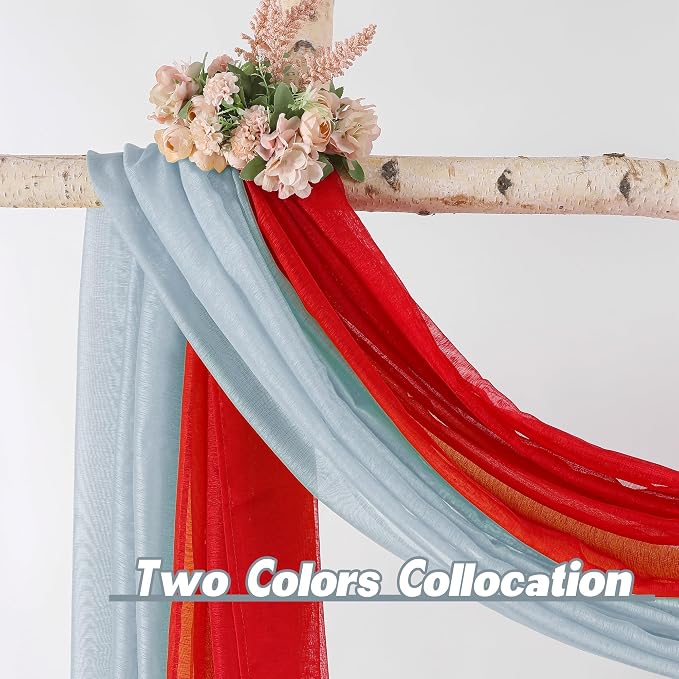 DONREN Sheer Scarf Curtain for Bedroom - Image 3