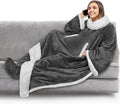 PAVILIA Sherpa Blanket with Sleeves, Foot Pocket by PAVILIA