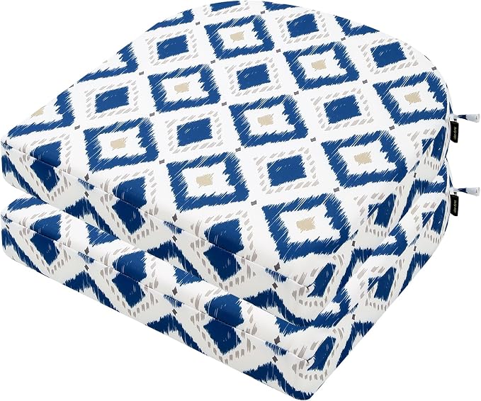 idee-home Outdoor Chair Cushions Set of 2, Thick 19" x 19" x 3" Outdoor Seat by idee-home