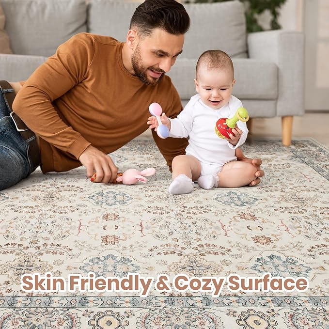 Vintage Living Room Area Rug 6x9 - Image 4