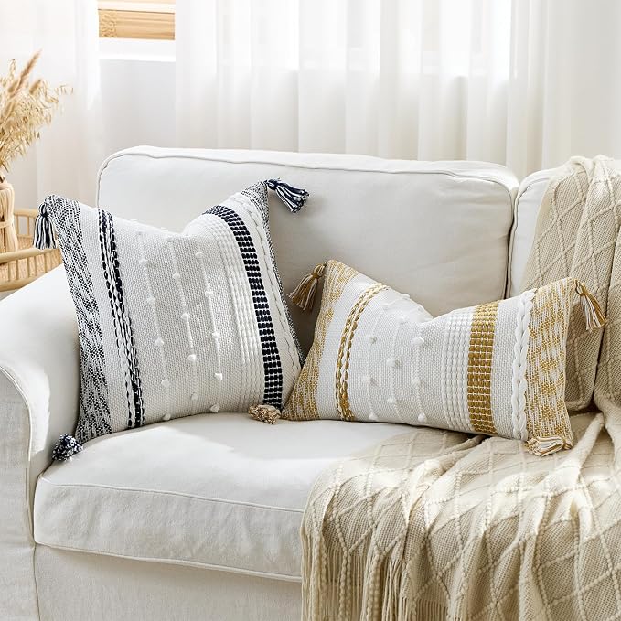 Boho Pillow Cover 18x18 Navy Blue - Image 5