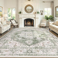 LIVEBOX Green 10x14 Area Rugs, Soft Extra Large Area Rug by LIVEBOX