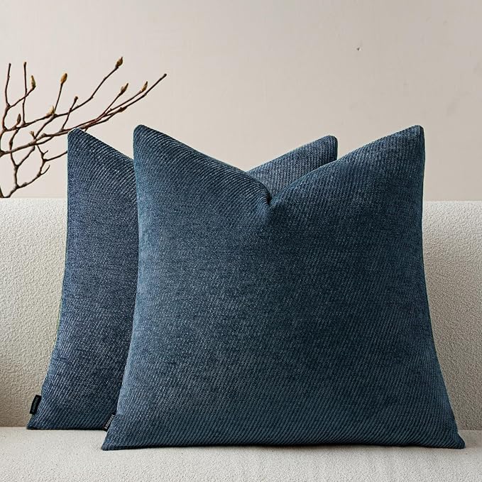 a moment Pack of 2 Decorative Chenille Throw Pillow Covers by amoment