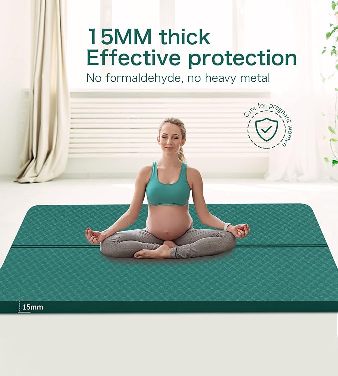nuveti Large Exercise Mat - 15mm/20mm/30mm Thick Yoga Mat | Workout Mat - Image 7