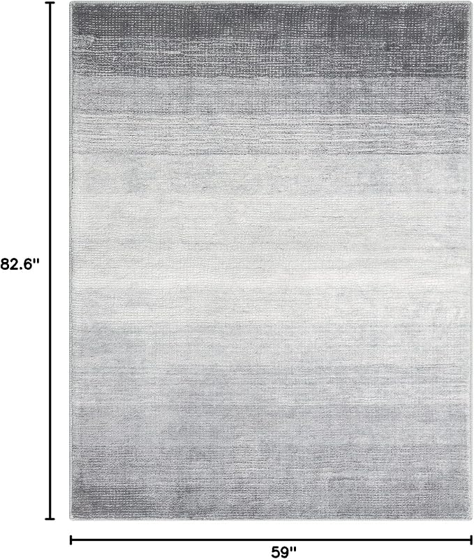 Wonnitar Modern Ombre 5x7 Grey Rugs - Image 2