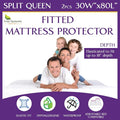 Split Queen Waterproof Mattress Protector 30" x 80" by FourSeasonsEssentials