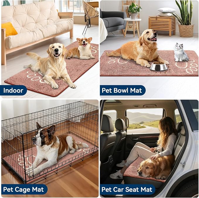 Bcoimo Super Absorbent Dog Door Mat, Pet Rugs - Image 6