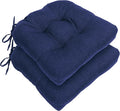 RACE LEAF Outdoor Seat Cushions Set of 2, Plump Filling Tufted Water-Resistant by RACELEAF