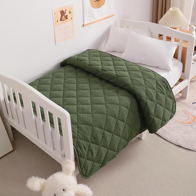 NTBAY Down Alternative Oversized Toddler Comforter, Super Soft and Warm Solid - Image 3