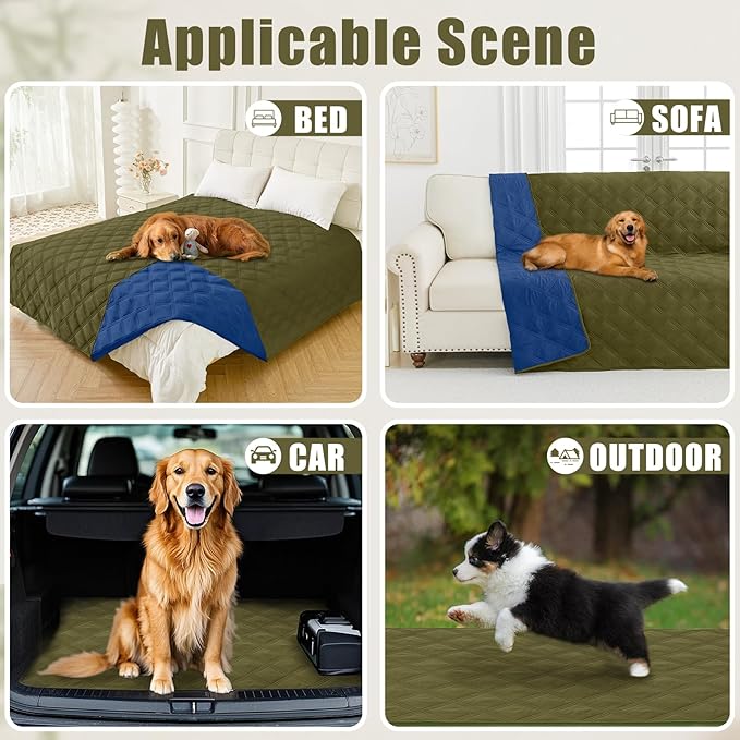 Smiry Waterproof Dog Bed Cover Blanket 52x82, Soft Reversible Pet Blanket - Image 5