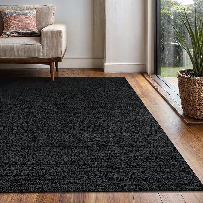 Easy Jute Rug 8x10 Indoor Outdoor Natural Rugs Solid Fiber Rug Woven Area Rug - Image 4