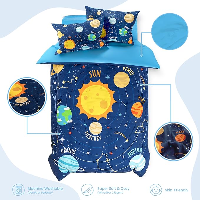 SANDJEST Solar System Duvet Cover Sets Full Size - Image 3