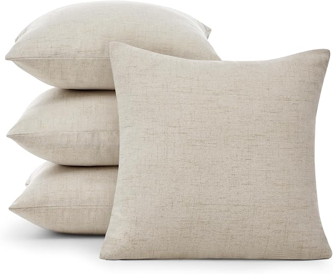 Deconovo Textural Faux Linen Throw Cushion Case Pillow Cover - Image 7