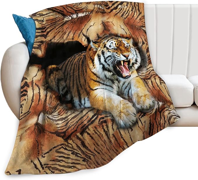 Tiger Throw Blanket by citari