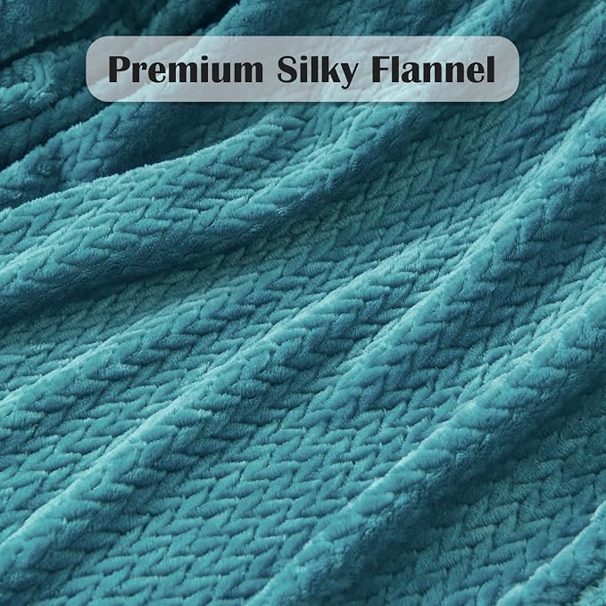 NEWCOSPLAY Super Soft King Blanket Dark Blue Premium Silky Flannel Fleece - Image 5
