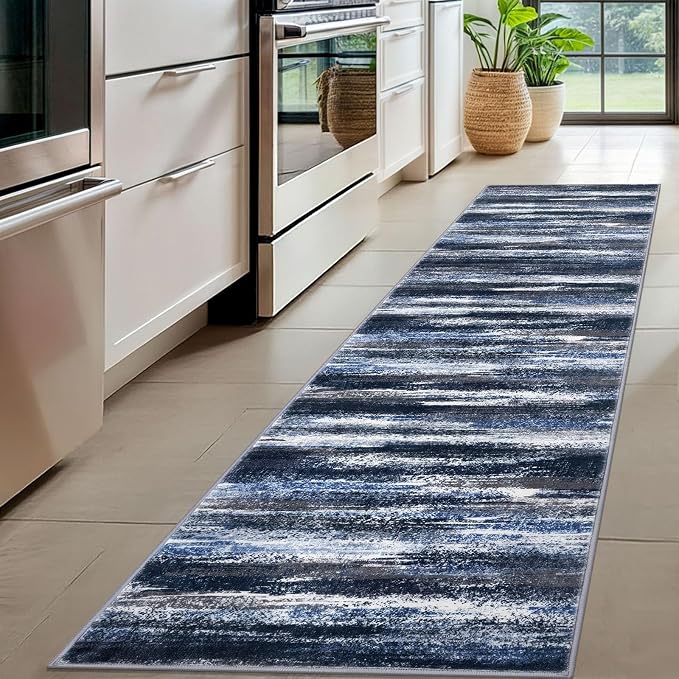 Modern Abstract Hallway Runner Rug - Image 2