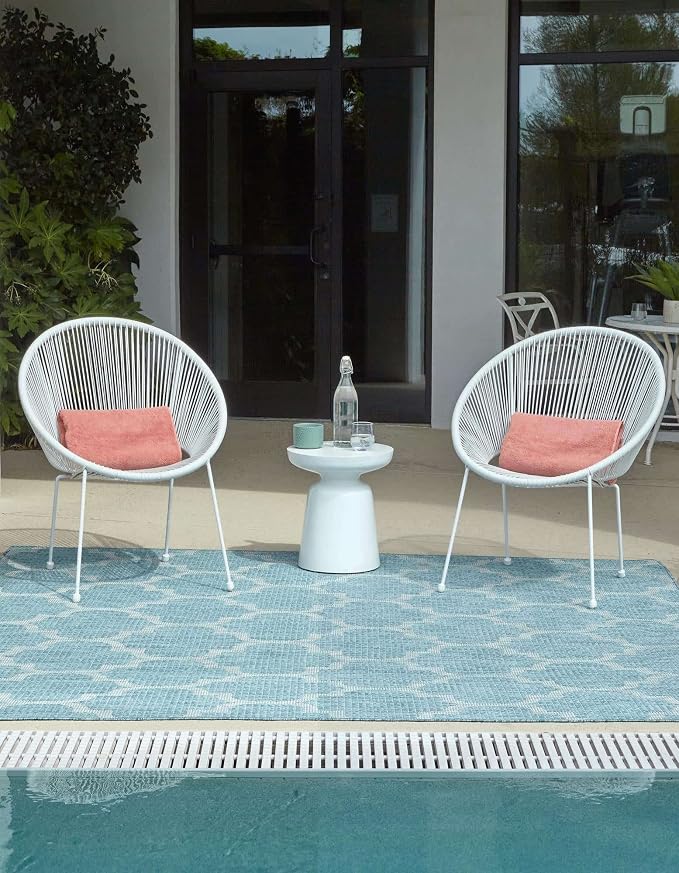 Unique Loom Outdoor Trellis Collection Area Rug - Image 3