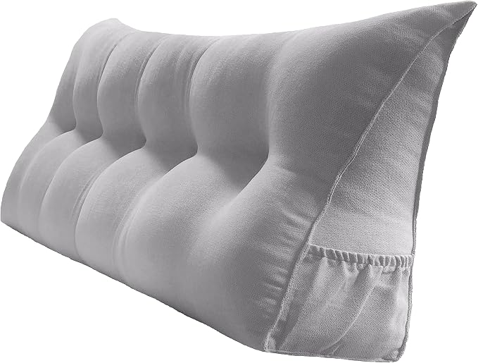 Triangular Reading Bed Rest Pillow Large Bolster Cushion Headboard Backrest by PEACHWELL