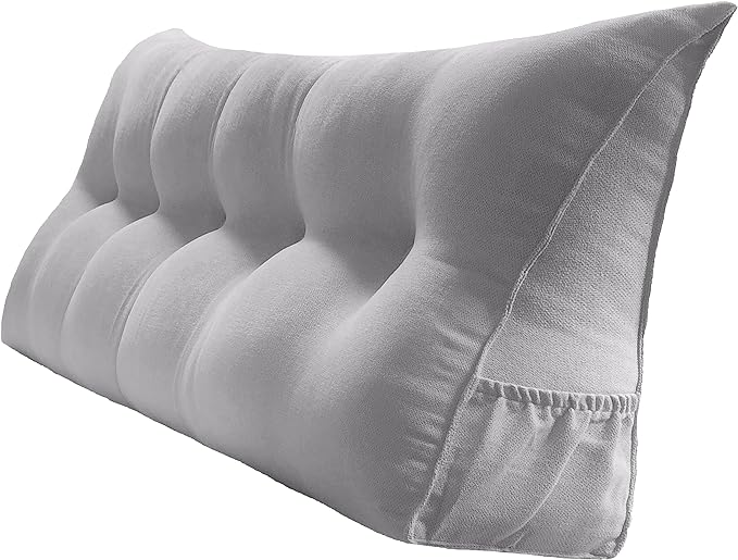 Triangular Reading Bed Rest Pillow Large Bolster Cushion Headboard Backrest by PEACHWELL