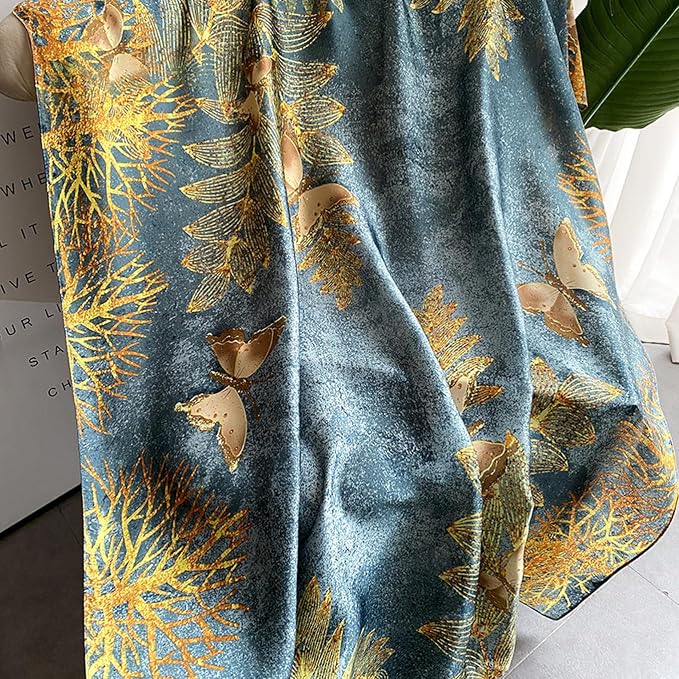 Fashion Scarves Scarf 100% Silk Feeling Scarf Silk Like Scarves Long - Image 6
