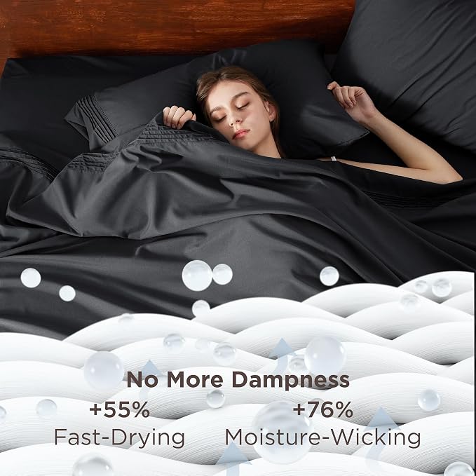 Bedsure Deep Pocket King Sheet Set - Image 3