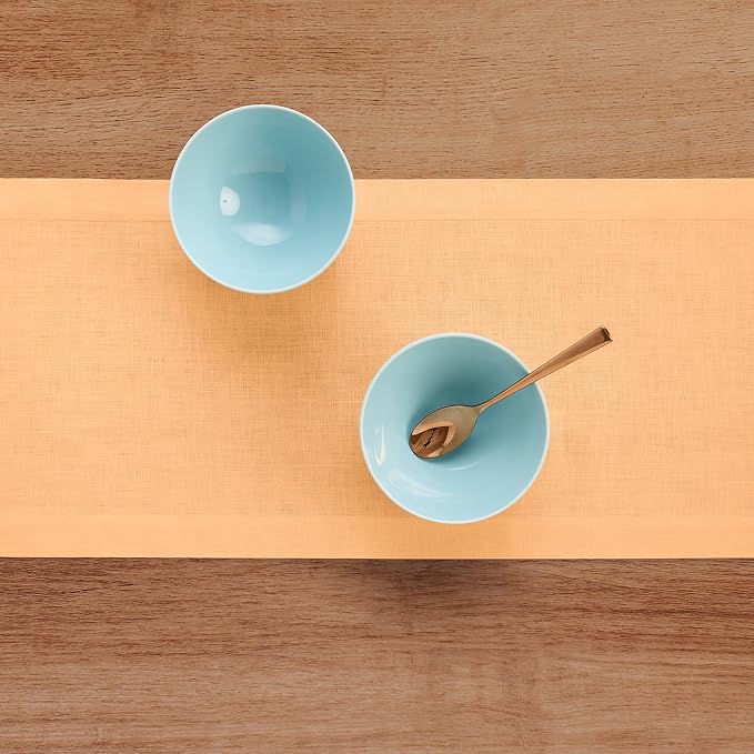 Solino Home Linen Peach Table Runner 48 Inches - Image 3
