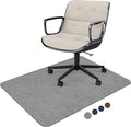 Corduroy Office Chair Mat for Hardwood Floor, Large Anti-Slip Backing Low-Pile by PlacootChairMat