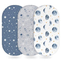 Baby Bassinet Sheets Girl Boy, Fitted Bassinet Sheet Set 3 Pack Bassinet by Unnivoll