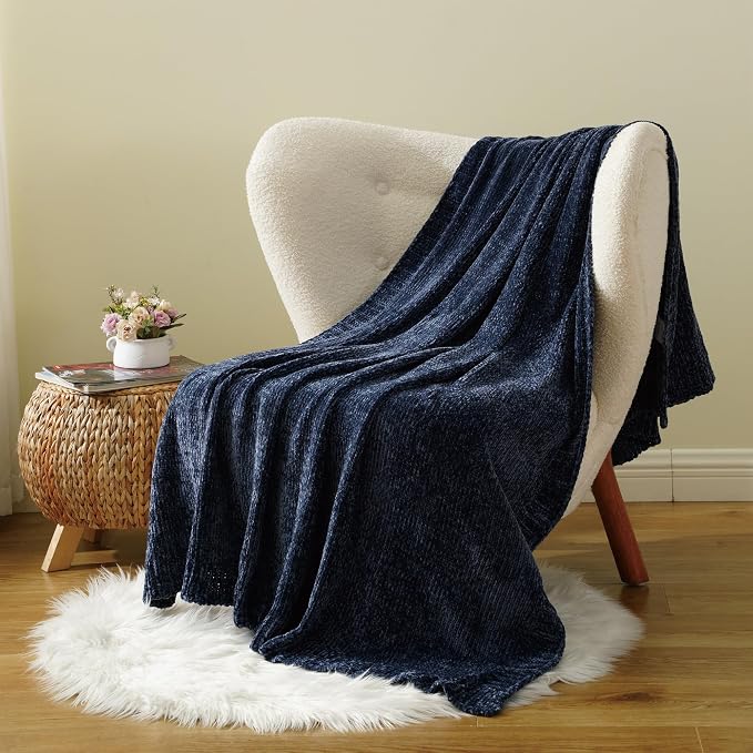 BATTILO HOME Navy Throw Blanket - Image 2