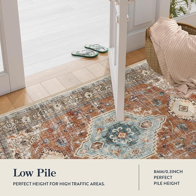 Lahome Oriental Washable Rug, 3x5 Rugs - Image 2