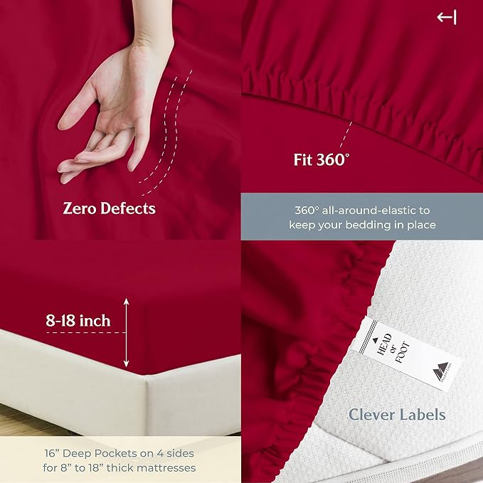 Mayfair Linen 500 Thread Count Full Cotton Sheets - Image 5