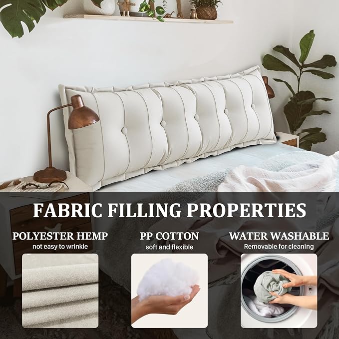 Large Bolster Reading Pillow Twin XL Backrest Positioning Support Pillow Daybed - Image 5