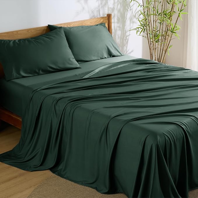 Bedsure Queen Sheet Set, Rayon Derived from Bamboo, Cooling Sheets, Breathable by BEDSURE