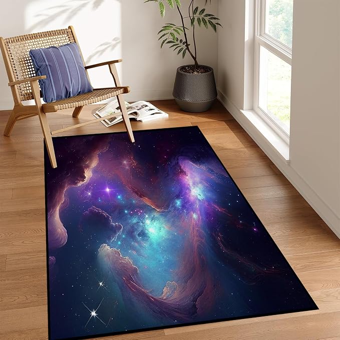 Galaxy Area Rug Space Nebula Bedroom Living Room - Image 4