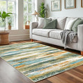 Modern Abstract 4x6 Living Room Washable Rug Non-Slip Soft Bedroom Area Rug by lansny